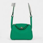 Hermès Mini Lindy Menthe Clemence Palladium Hardware