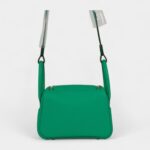 Hermès Mini Lindy Menthe Clemence Palladium Hardware