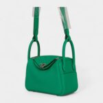 Hermès Mini Lindy Menthe Clemence Palladium Hardware