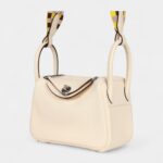 Hermès Mini Lindy Nata Clemence Gold Hardware
