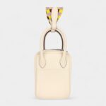 Hermès Mini Lindy Nata Clemence Gold Hardware