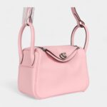 Hermès Mini Lindy Rose Sakura Swift Palladium Hardware