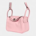 Hermès Mini Lindy Rose Sakura Swift Palladium Hardware