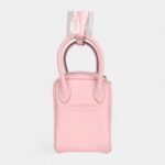 Hermès Mini Lindy Rose Sakura Swift Palladium Hardware