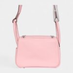 Hermès Mini Lindy Rose Sakura Swift Palladium Hardware