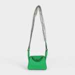 Hermès Mini Lindy Vert Comics Clemence Palladium Hardware