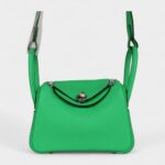 Hermès Mini Lindy Vert Comics Clemence Palladium Hardware