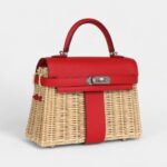 Hermès Mini Picnic Kelly 20 Rouge De Coeur Swift Palladium Hardware