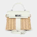 Hermès Mini Picnic Kelly 20 White Swift Palladium Hardware