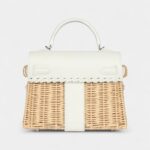 Hermès Mini Picnic Kelly 20 White Swift Palladium Hardware