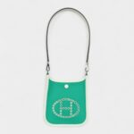 Hermès Neo Evelyne TPM Menthe Officier Canvas and Vert Fizz Swift Palladium Hardware