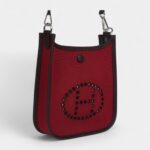 Hermès Neo Evelyne TPM Rubis Officier Canvas and Rouge Sellier Swift Palladium Hardware