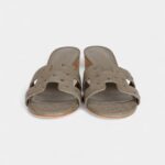 Hermès Oasis Sandals Gris Clair Ostrich