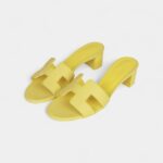 Hermès Oasis Sandals Lime Epsom