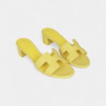 Hermès Oasis Sandals Lime Epsom