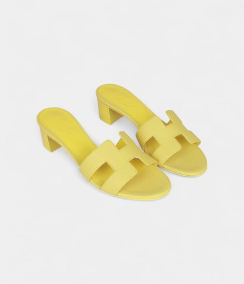 Hermès Oasis Sandals Lime Epsom