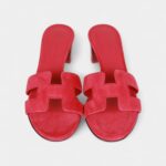 Hermès Oasis Sandals Raspberry Rose Gradient Heels