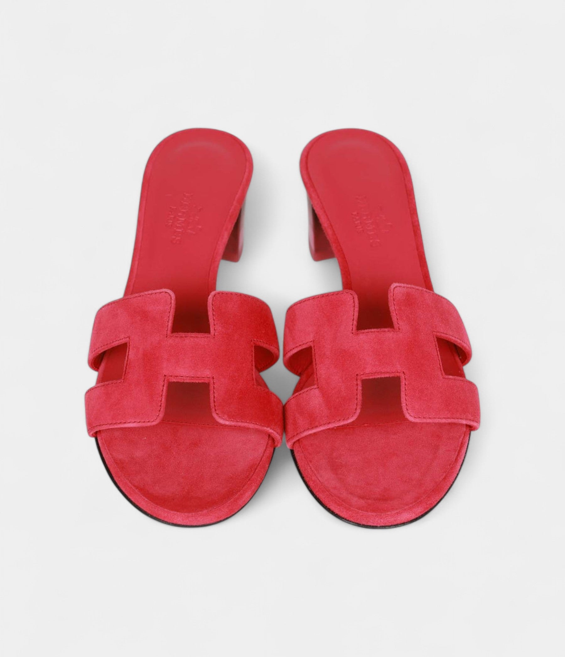 Hermès Oasis Sandals Raspberry Rose Gradient Heels