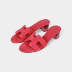 Hermès Oasis Sandals Raspberry Rose Gradient Heels