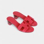 Hermès Oasis Sandals Raspberry Rose Gradient Heels