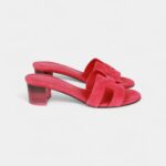 Hermès Oasis Sandals Raspberry Rose Gradient Heels
