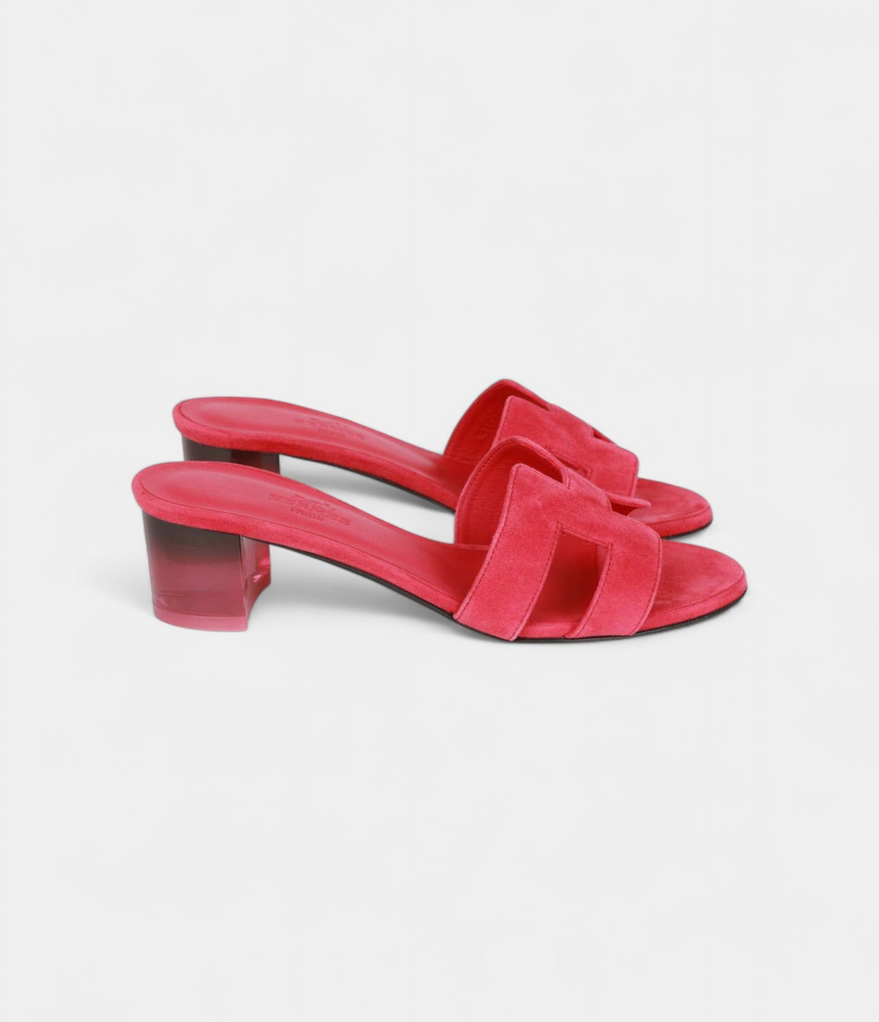 Hermès Oasis Sandals Raspberry Rose Gradient Heels