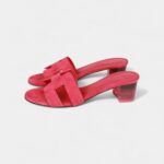 Hermès Oasis Sandals Raspberry Rose Gradient Heels