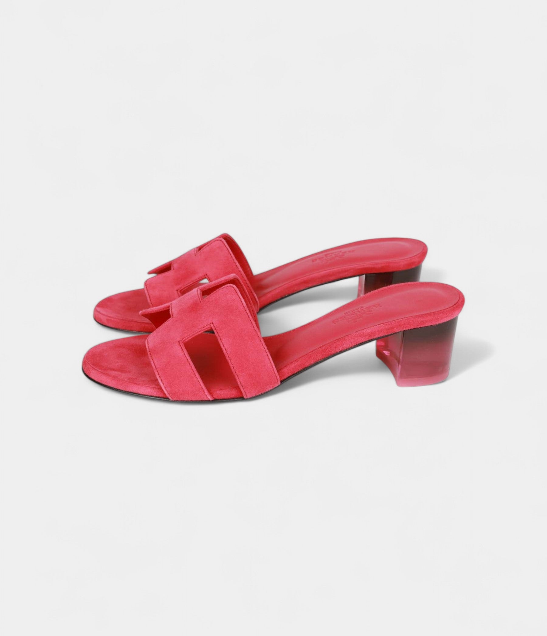 Hermès Oasis Sandals Raspberry Rose Gradient Heels