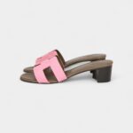 Hermès Oasis Sandals Rose Suede
