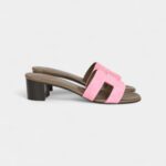 Hermès Oasis Sandals Rose Suede