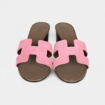 Hermès Oasis Sandals Rose Suede