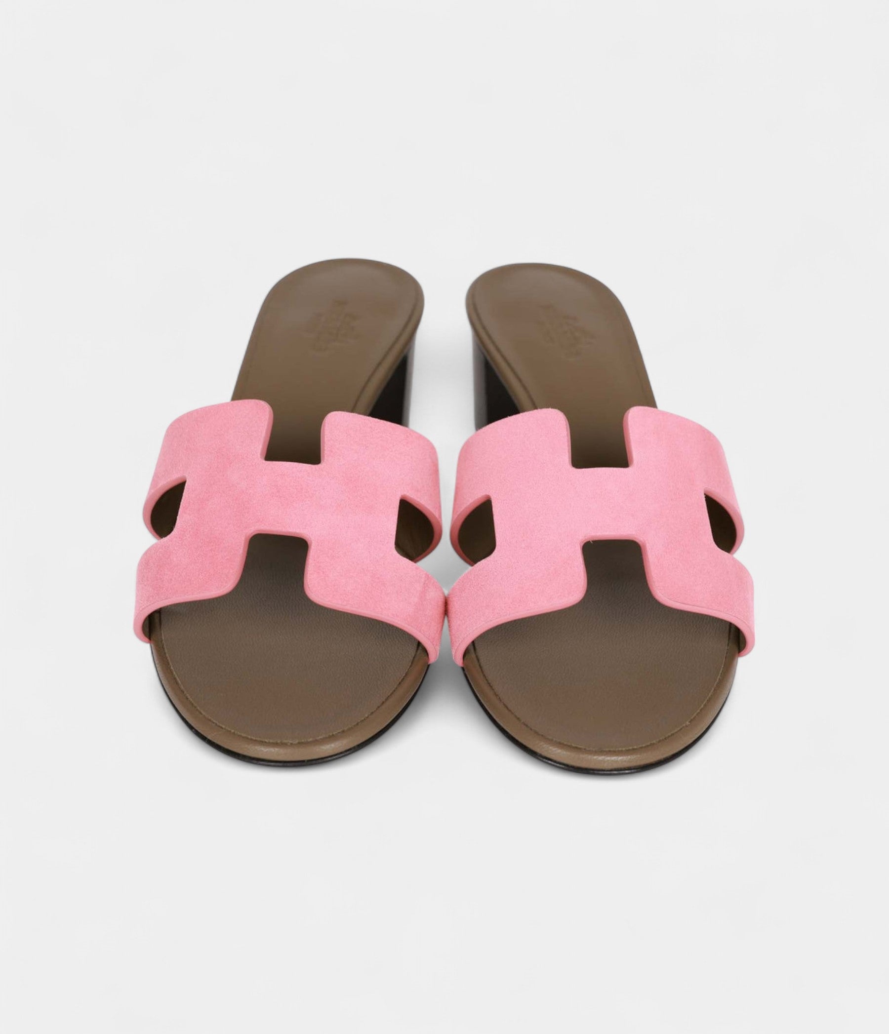 Hermès Oasis Sandals Rose Suede