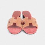 Hermès Oasis Sandals Rouge Blush Fur
