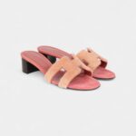 Hermès Oasis Sandals Rouge Blush Fur