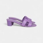 Hermès Oasis Sandals Violet Calfskin