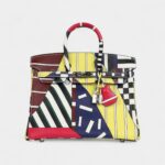 Hermès "One Two Three and Away We Go" Birkin 25 Multicolor Swift Palladium Hardware