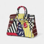 Hermès "One Two Three and Away We Go" Birkin 25 Multicolor Swift Palladium Hardware