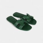 Hermès Oran Sandal Electric Green Calfskin