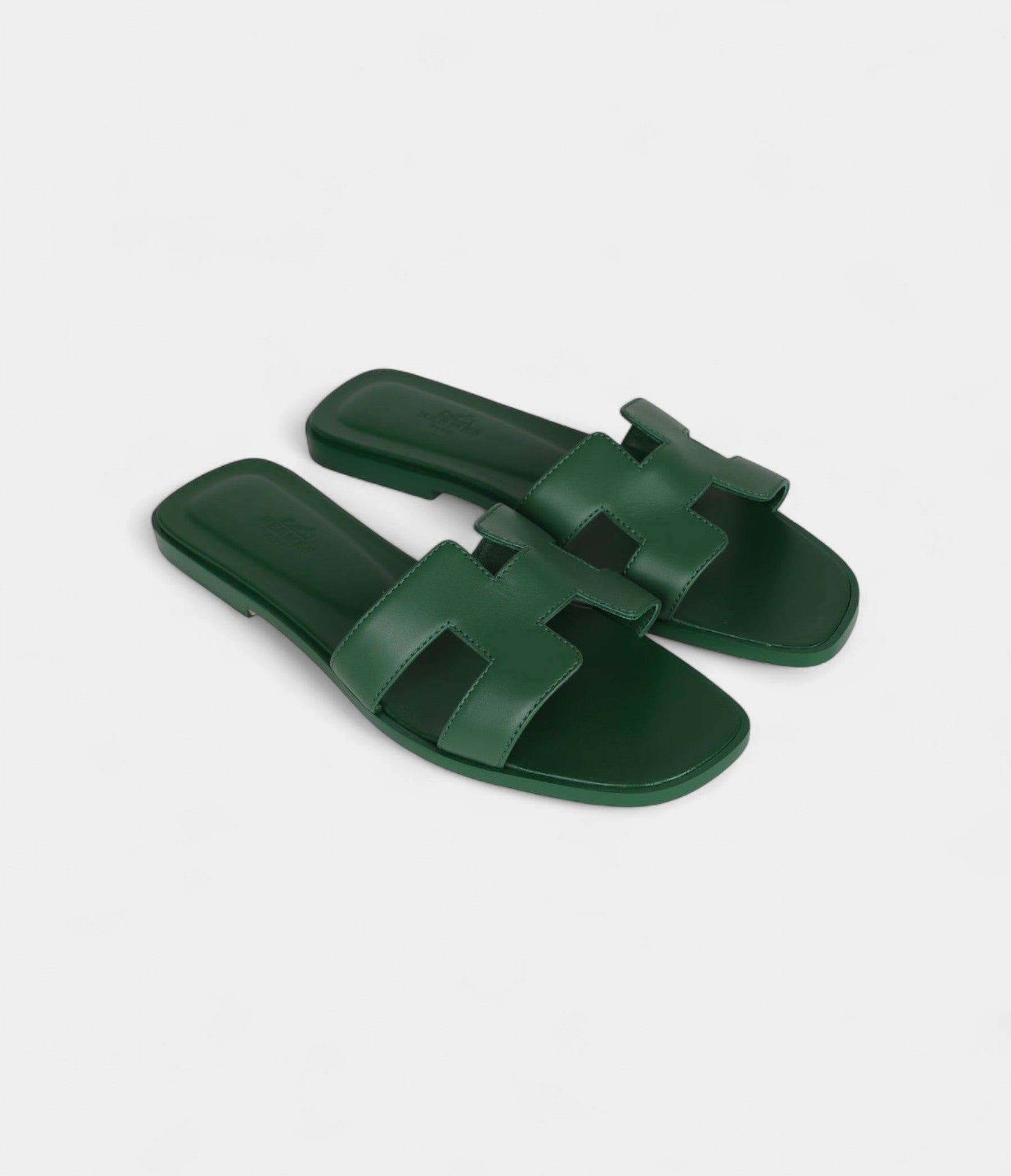 Hermès Oran Sandal Electric Green Calfskin