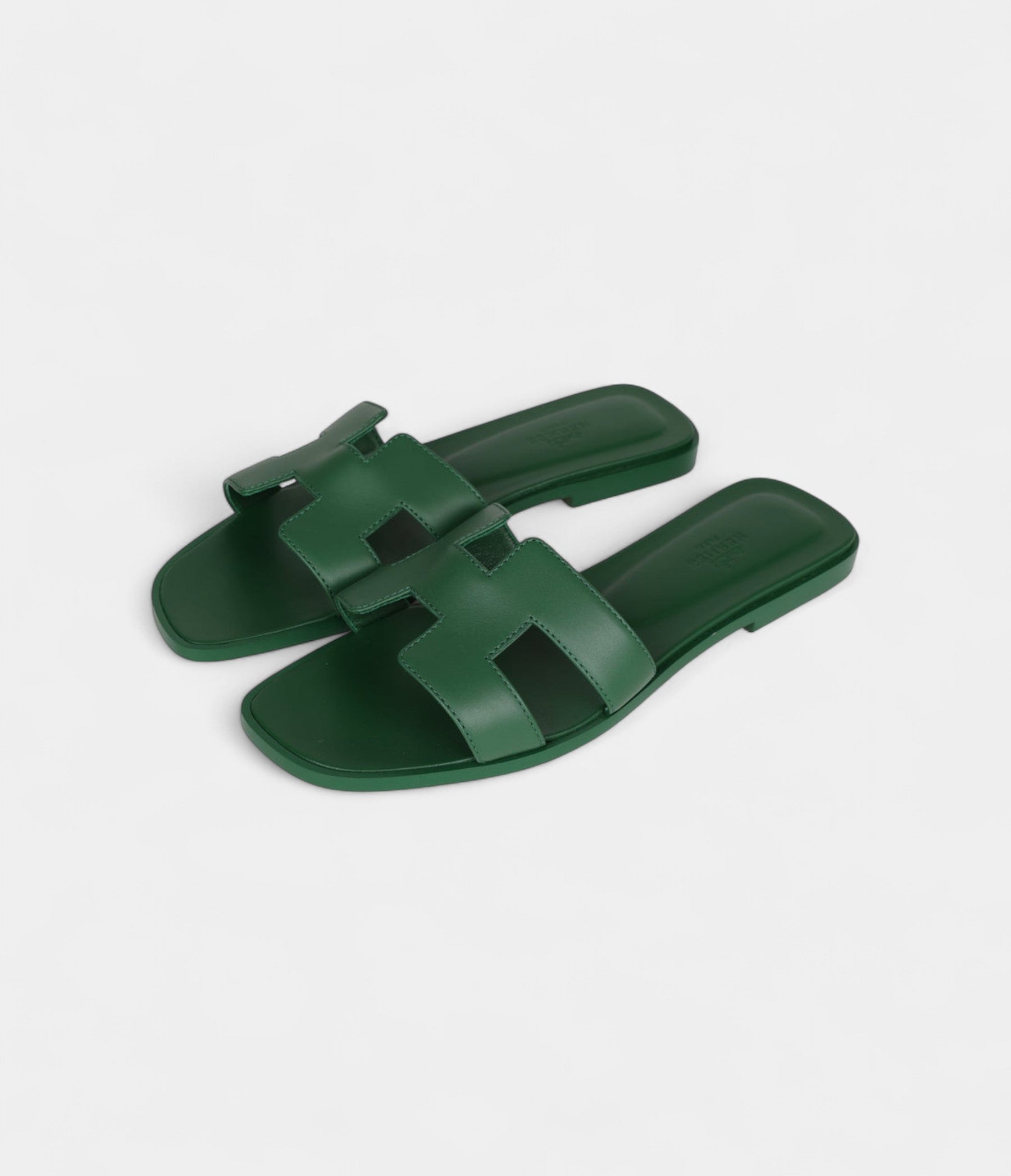 Hermès Oran Sandal Electric Green Calfskin