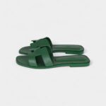 Hermès Oran Sandal Electric Green Calfskin