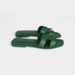 Hermès Oran Sandal Electric Green Calfskin