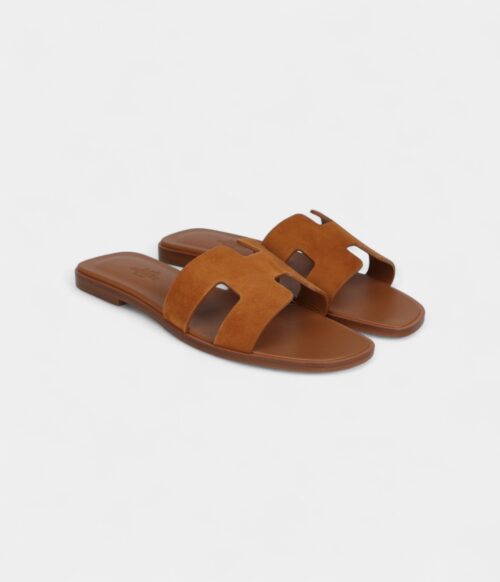 Hermès Oran Sandal Natural Suede Goatskin