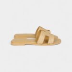 Hermès Oran Sandals Beige Crin Ostrich