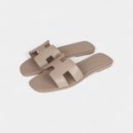 Hermès Oran Sandals Beige Mastic Calfskin