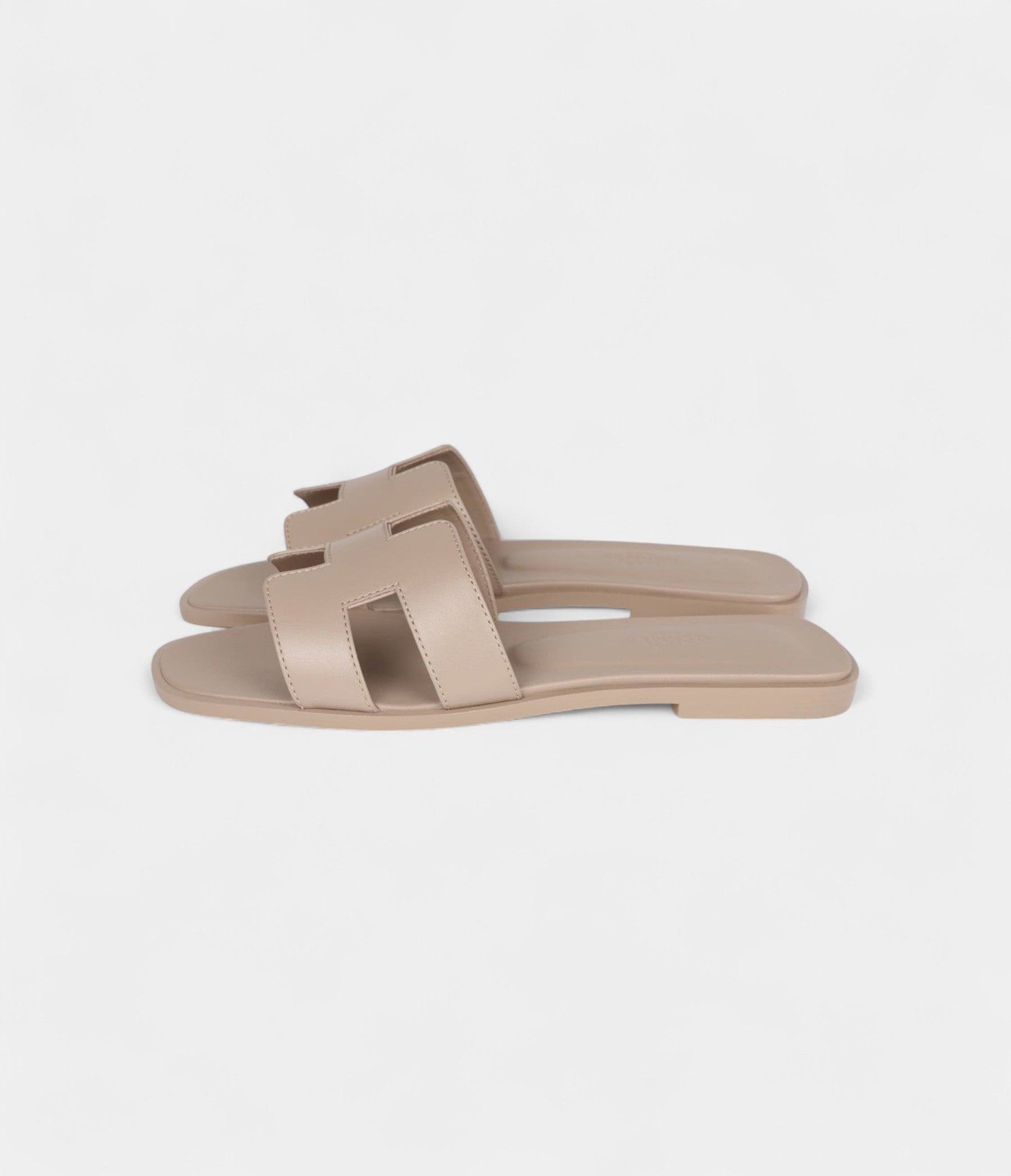 Hermès Oran Sandals Beige Mastic Calfskin