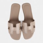 Hermès Oran Sandals Beige Mastic Calfskin