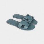 Hermès Oran Sandals Bleu Pinede Calfskin