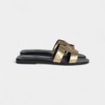 Hermès Oran Sandals Dark Gold Matte Alligator