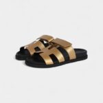Hermès Oran Sandals Dore Chevre